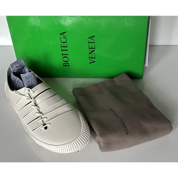 Bottega Veneta Tech Knit Rubber White Climber Sneakers 11 US 658725 IT NIB $750 main image 4